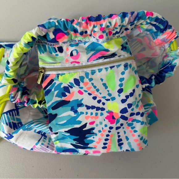 Lilly Pulitzer Colorful Drawstring Cloth Bag - Picture 8 of 8